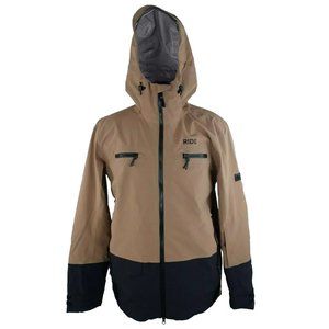 NEW $469 Ride Snowboards Monthaven Jacket! XXL  Black & Brown 20K/20K Waterproof